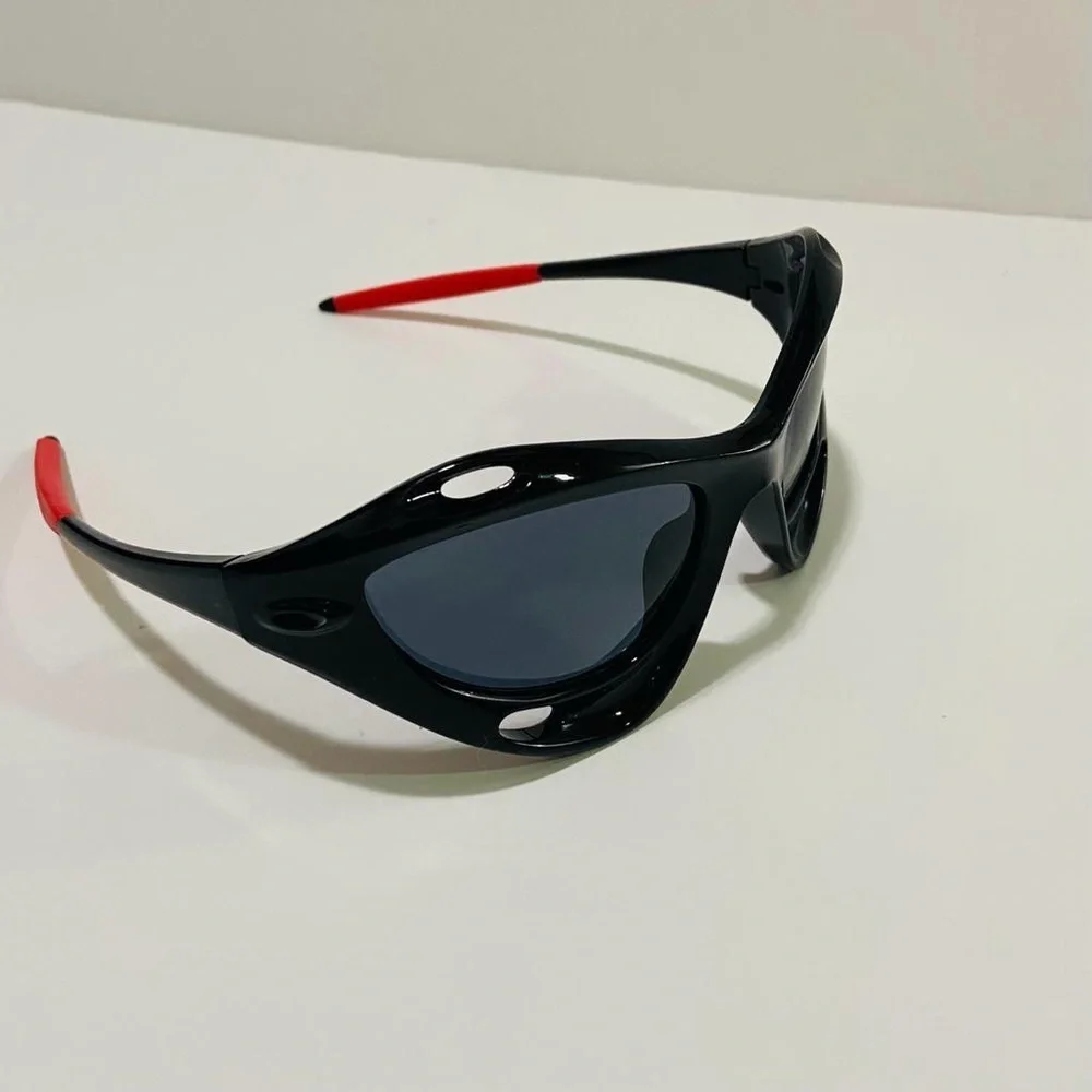 Steampunk chunky futuristic racing sunglasses